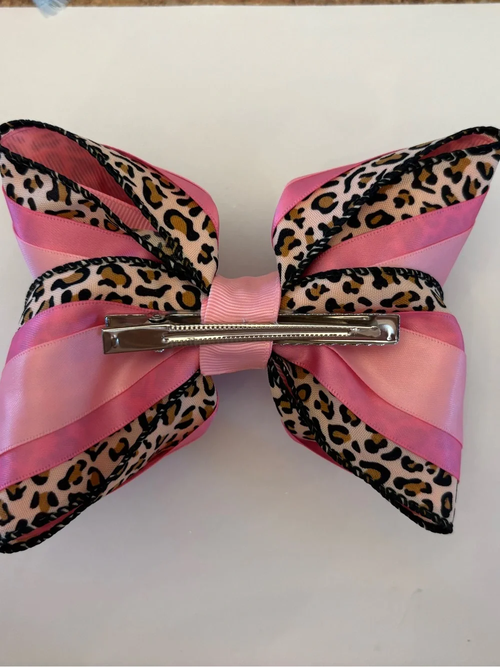 Pink Leopard Callie and Colbie Co. bow